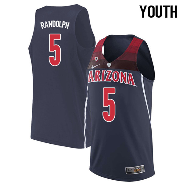 2018 Youth #5 Brandon Randolph Arizona Wildcats College Basketball Jerseys Sale-Navy